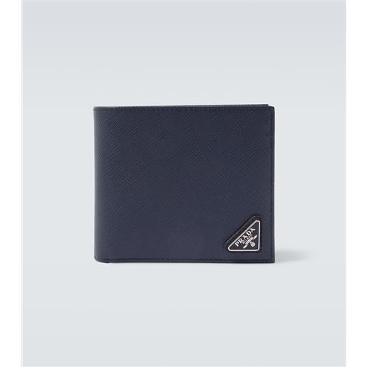 Prada portafoglio in pelle con logo