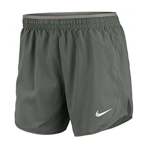 NIKE w nk tempo lx short 5 in - pantaloncini sportivi da donna, donna, pantalone corto, bv2953, verde/argento (juniper fog/jade stone/reflective silv), l