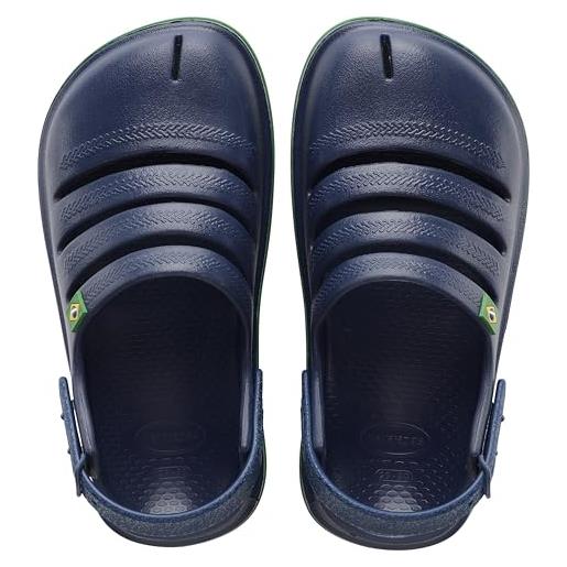 Havaianas kids clog brasil, sandali unisex - bambini e ragazzi, green olive, 27/28 eu