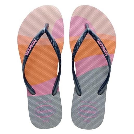 Havaianas slim palette glow (mini me), infradito bambine e ragazze, rosa peonia, 25/26 eu