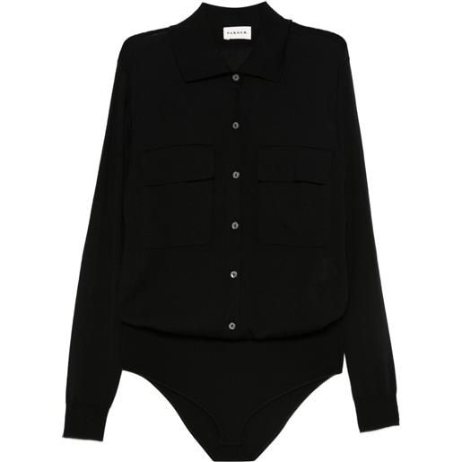P.A.R.O.S.H. body con bottoni - nero