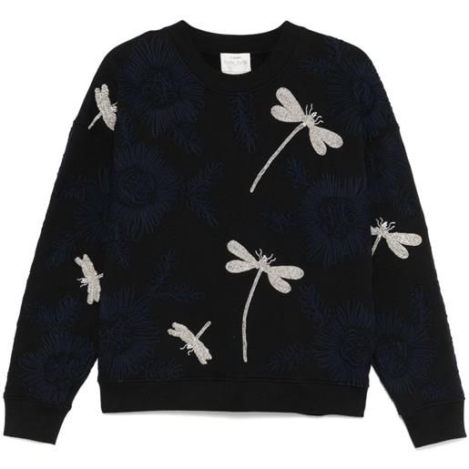 Forte Forte felpa leggera in cotone - nero