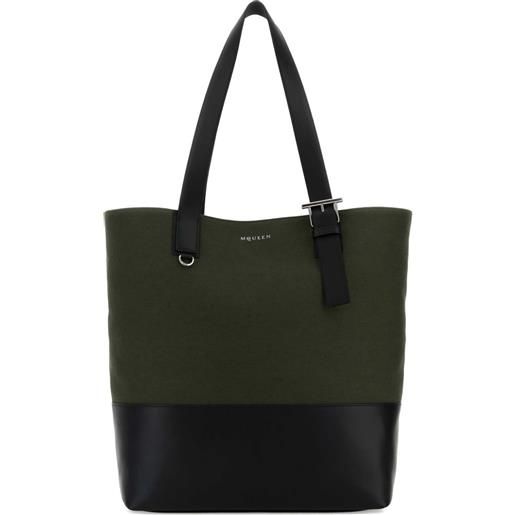 Alexander McQueen borsa a spalla con fibbia - verde