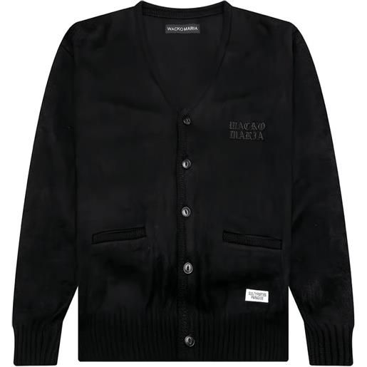 WACKO MARIA cardigan con ricamo - nero