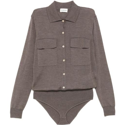 P.A.R.O.S.H. body con tasche - grigio