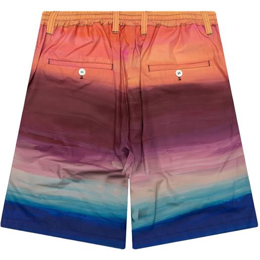Marni shorts con stampa - rosso