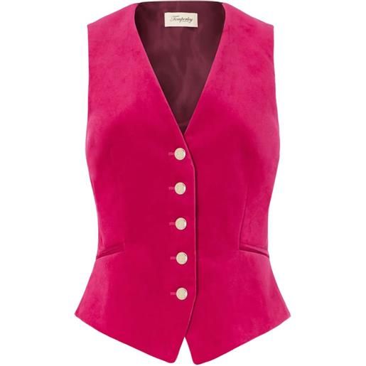 Temperley London gilet in velluto - rosa
