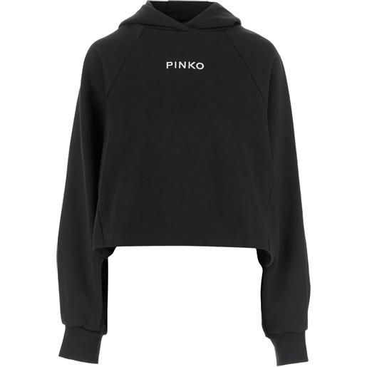 PINKO felpa con cappuccio e logo - nero
