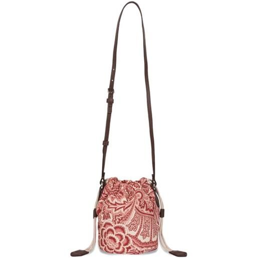 ETRO KIDS borsa a secchiello a fiori - rosso