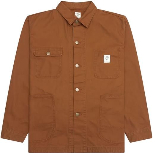 SOUTH2 WEST8 giacca-camicia con bottoni - marrone
