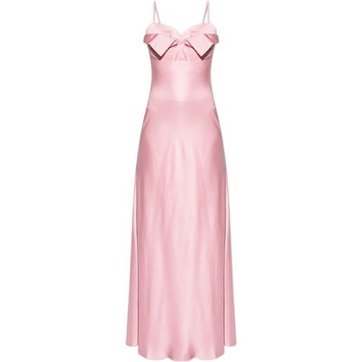 Alexander McQueen abito lungo con fiocco - rosa