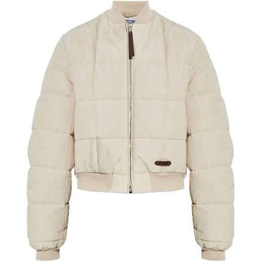 Moschino bomber trapuntato - toni neutri