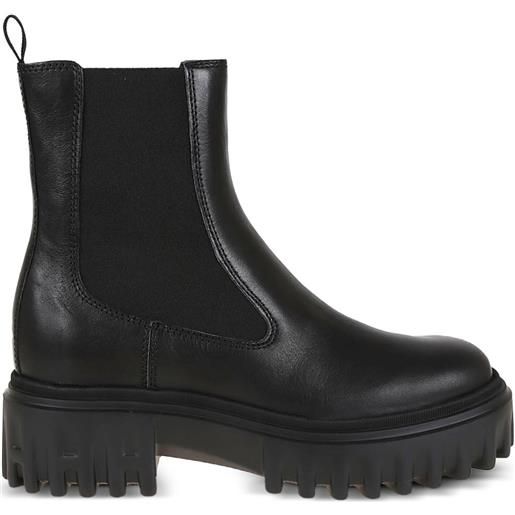 Hogan stivali chelsea con inserti - nero