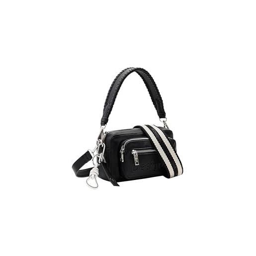 Desigual half logo 24 cross body bag black