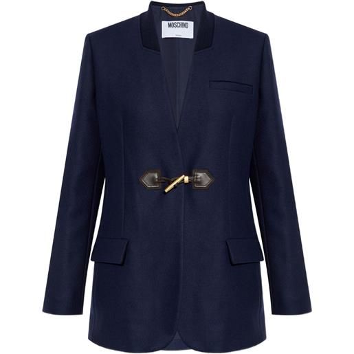 Moschino blazer con applicazione - blu