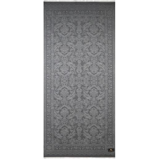 ETRO sciarpa con frange e motivo paisley - grigio