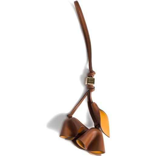 Miu Miu portachiavi a fiore - marrone