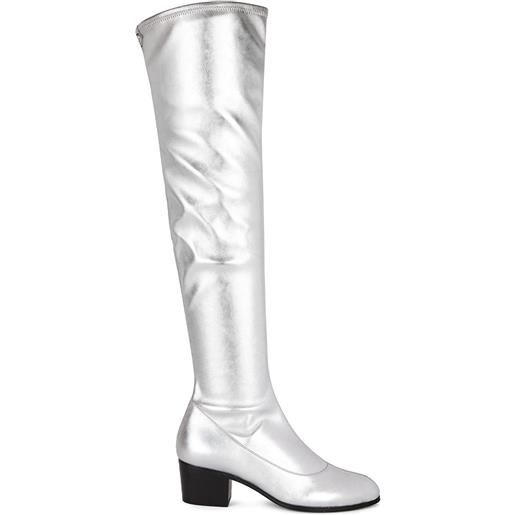 Giuseppe Zanotti stivali al ginocchio - argento