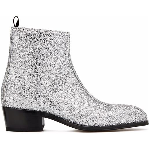 Giuseppe Zanotti stivaletti con paillettes new york - effetto metallizzato