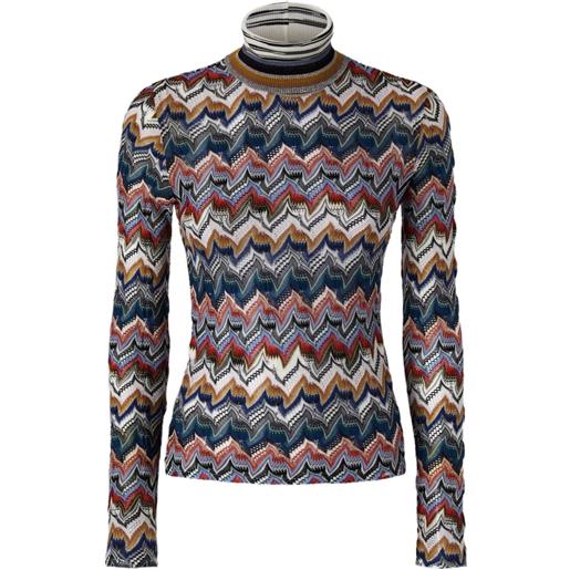 Missoni maglione a collo alto - blu