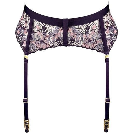 Bordelle reggicalze amela a fiori - viola