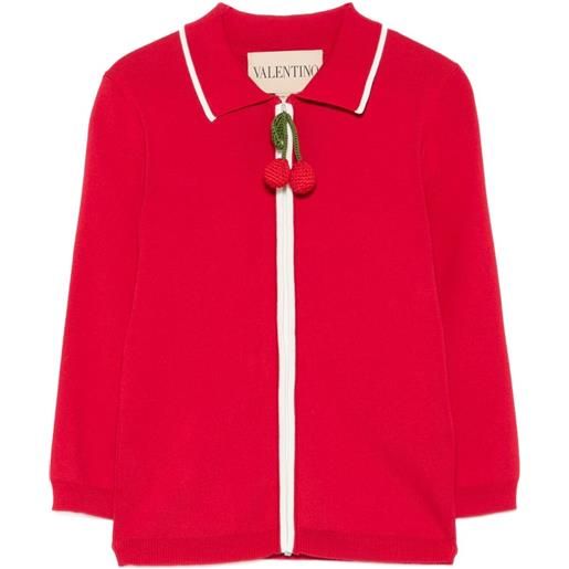 Valentino Garavani cardigan con zip - rosso