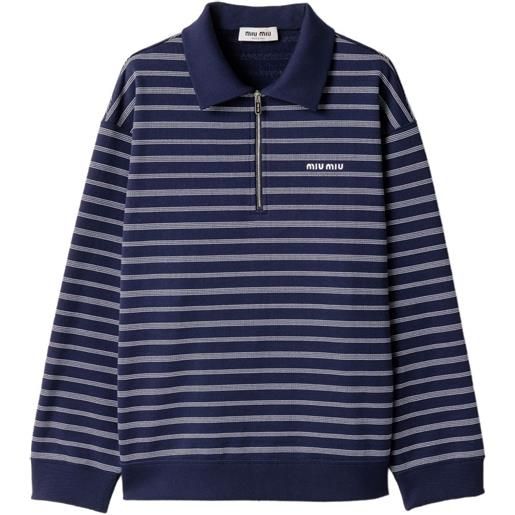 Miu Miu polo a righe - blu
