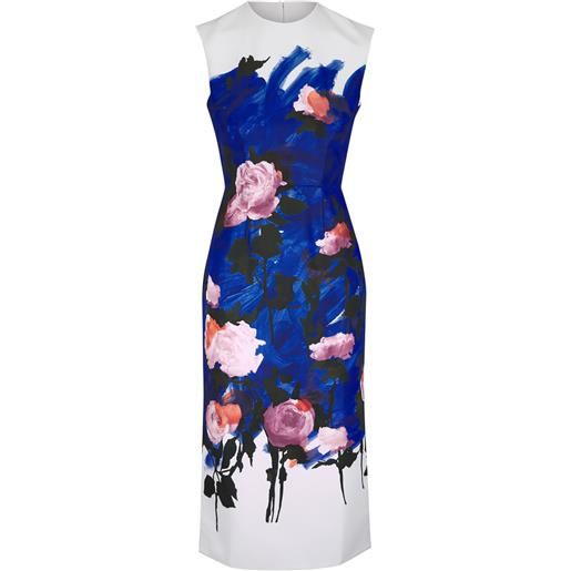 ERDEM abito lungo con stampa a fiori - blu