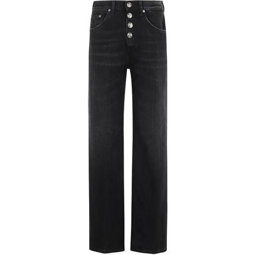 DONDUP jeans con bottoni - nero