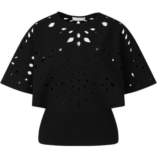 Ulla Johnson top a fiori con dettaglio cut-out - nero