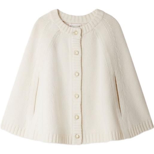 Bonpoint mantella con bottoni - bianco