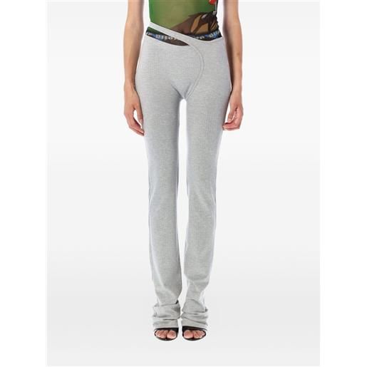 Ottolinger leggings ada gessati con cut-out - grigio