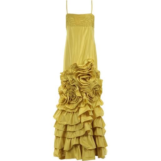 Valentino Garavani abito midi con decorazione - giallo