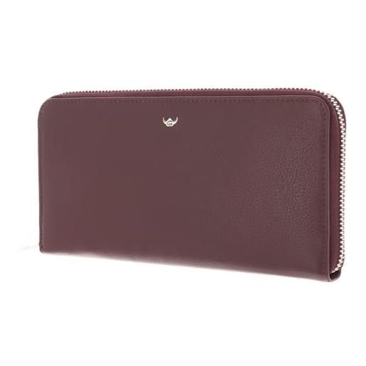 Portafoglio Lungo Donna In Pelle Sintetica Bordeaux Con Protezione RFID - Grande Con Scomparto Per Cellulare E Cerniera - 2