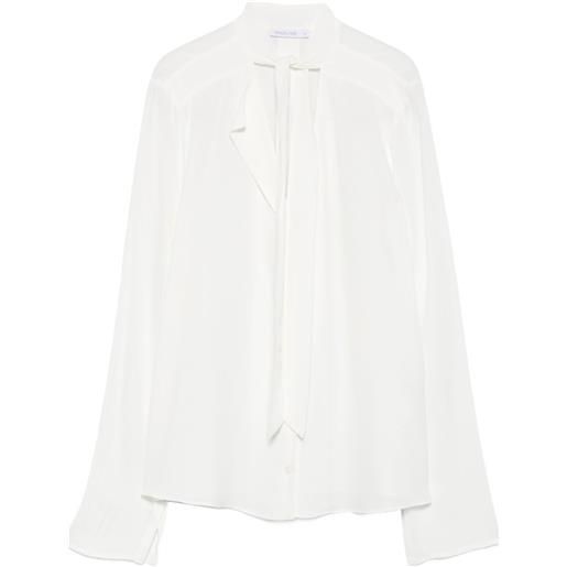 Patrizia Pepe blusa con collo lavallière - bianco