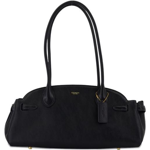 Coach borsa a spalla con logo - nero