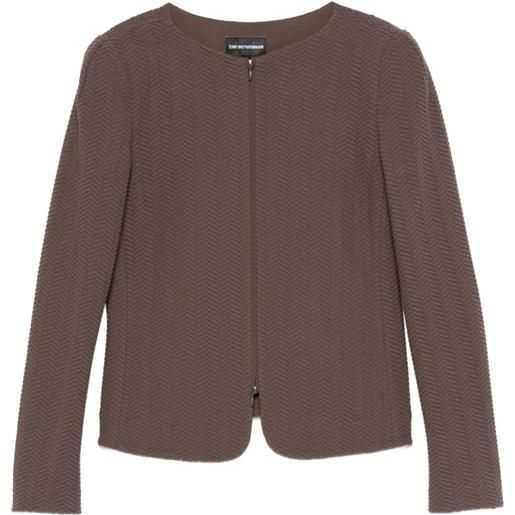 Emporio Armani giacca con zip - marrone