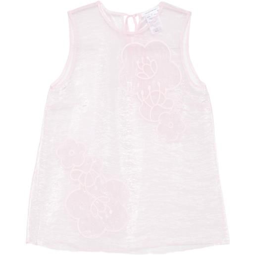 Cecilie Bahnsen top smanicato a fiori - rosa