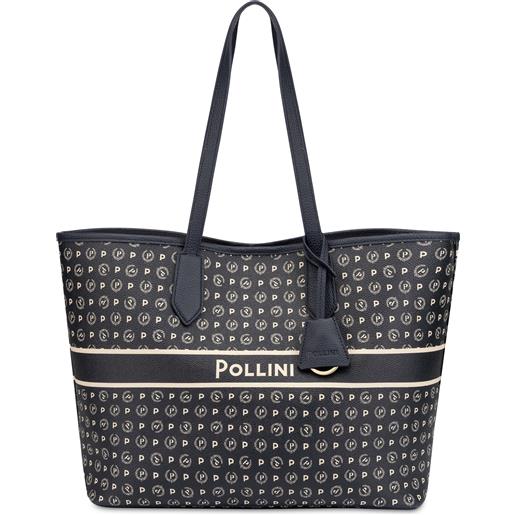 POLLINI shopping bag heritage marina - blu