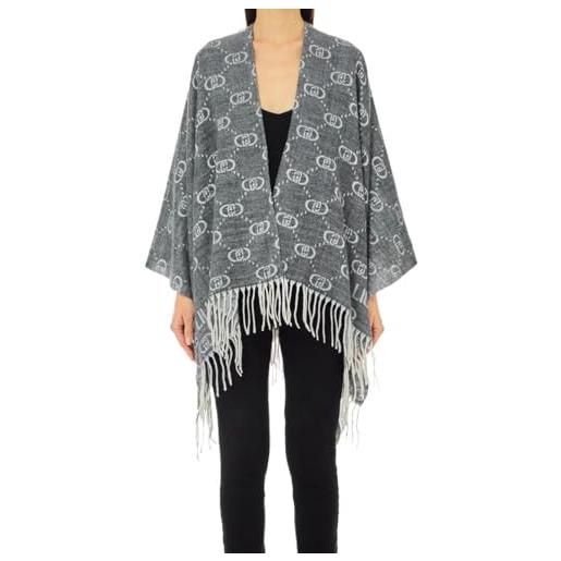 Liu Jo Jeans poncho donna liu jo logo monogram cammello c25lj05 2f4015 t0300 taglia unica