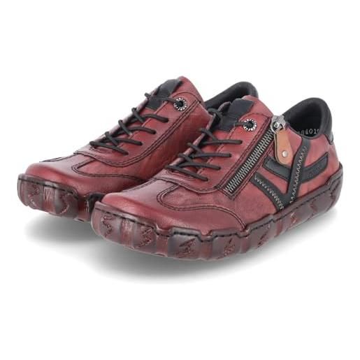 Rieker l0363, mocassino scarpe donna, colore: rosso, 38 eu