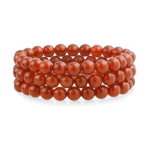 Collana Con Ciondolo Corniola A Stella – Gemma Naturale In Argento 925 – Catena 50 Cm – Pietra Portafortuna
