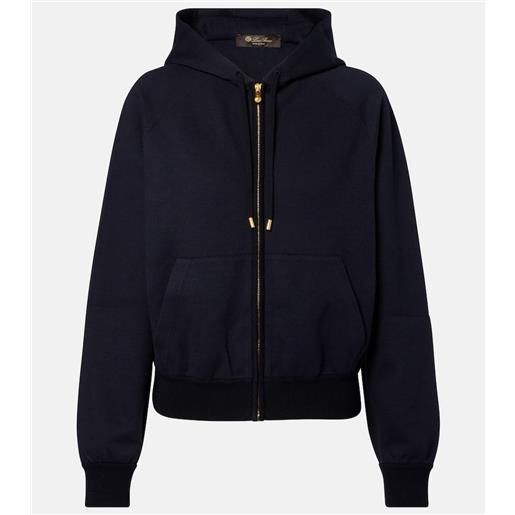 Loro Piana felpa viera in pile di cotone, seta e cashmere