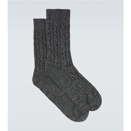 Loro Piana calzini treccia in cashmere a trecce