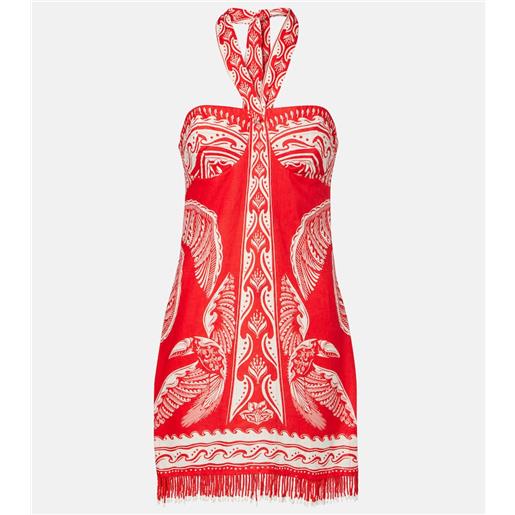 Farm Rio abito corto majestic coconut tree in lino