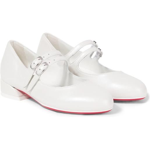 Christian Louboutin Kids ballerine jane fille in pelle
