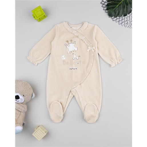 Prénatal tutina bimba ciniglia beige giraffa
