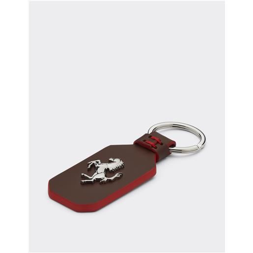 Ferrari portachiavi in pelle con cavallino rampante - rust os