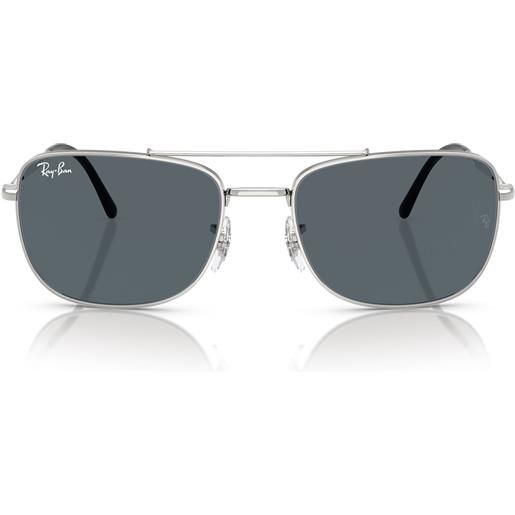 Ray-Ban occhiali da sole rb3755 003/r5 argento/blu unisex