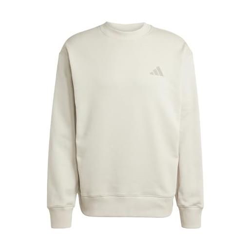 Adidas uomo mercedes - amg petronas formula one team premium sweat sweat top men, wonder alumina/putty beige, s